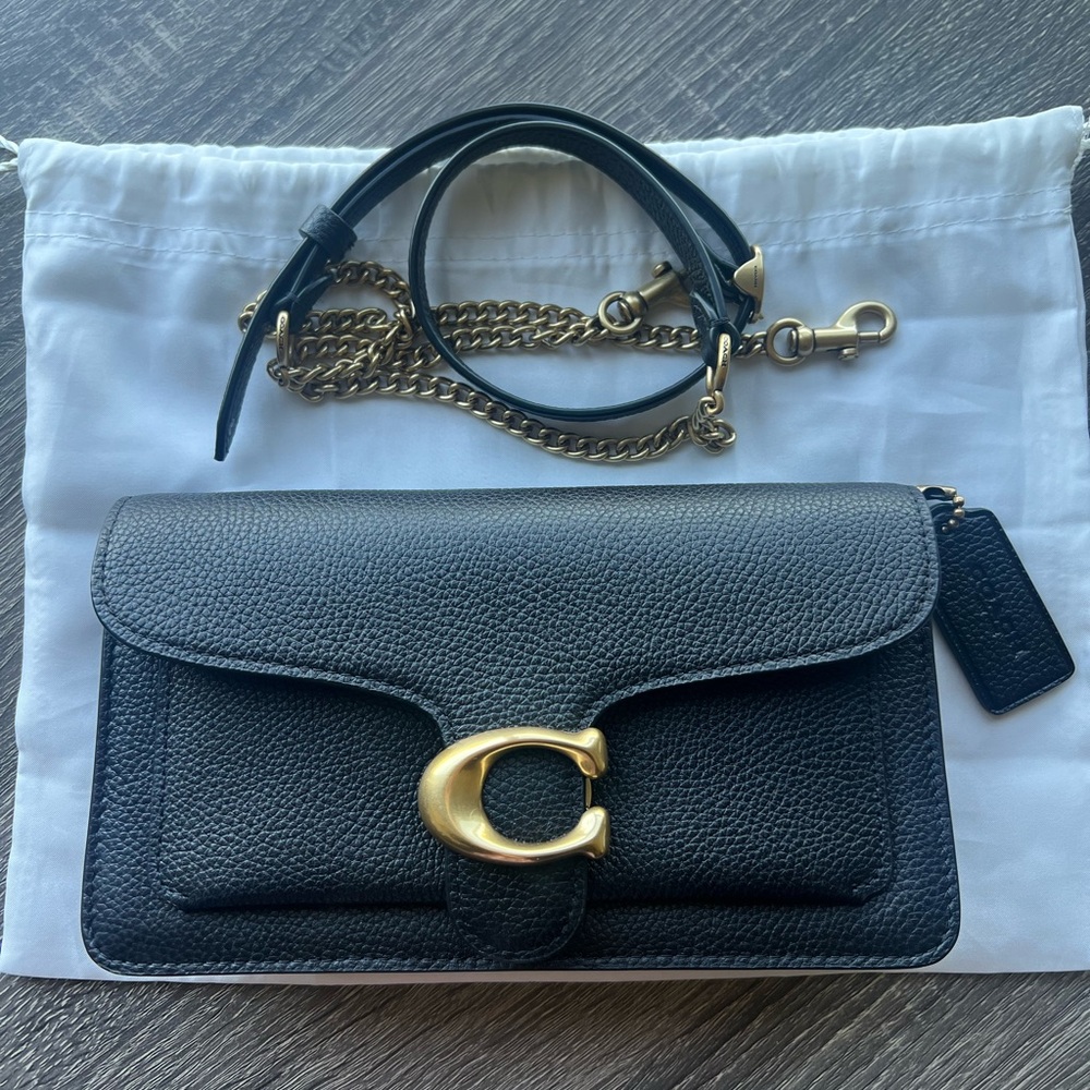 Coach Tabby Chain clutch in black